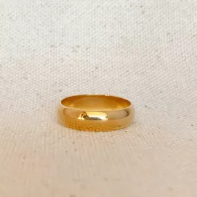 18k Gold Filled Wide Band Ring