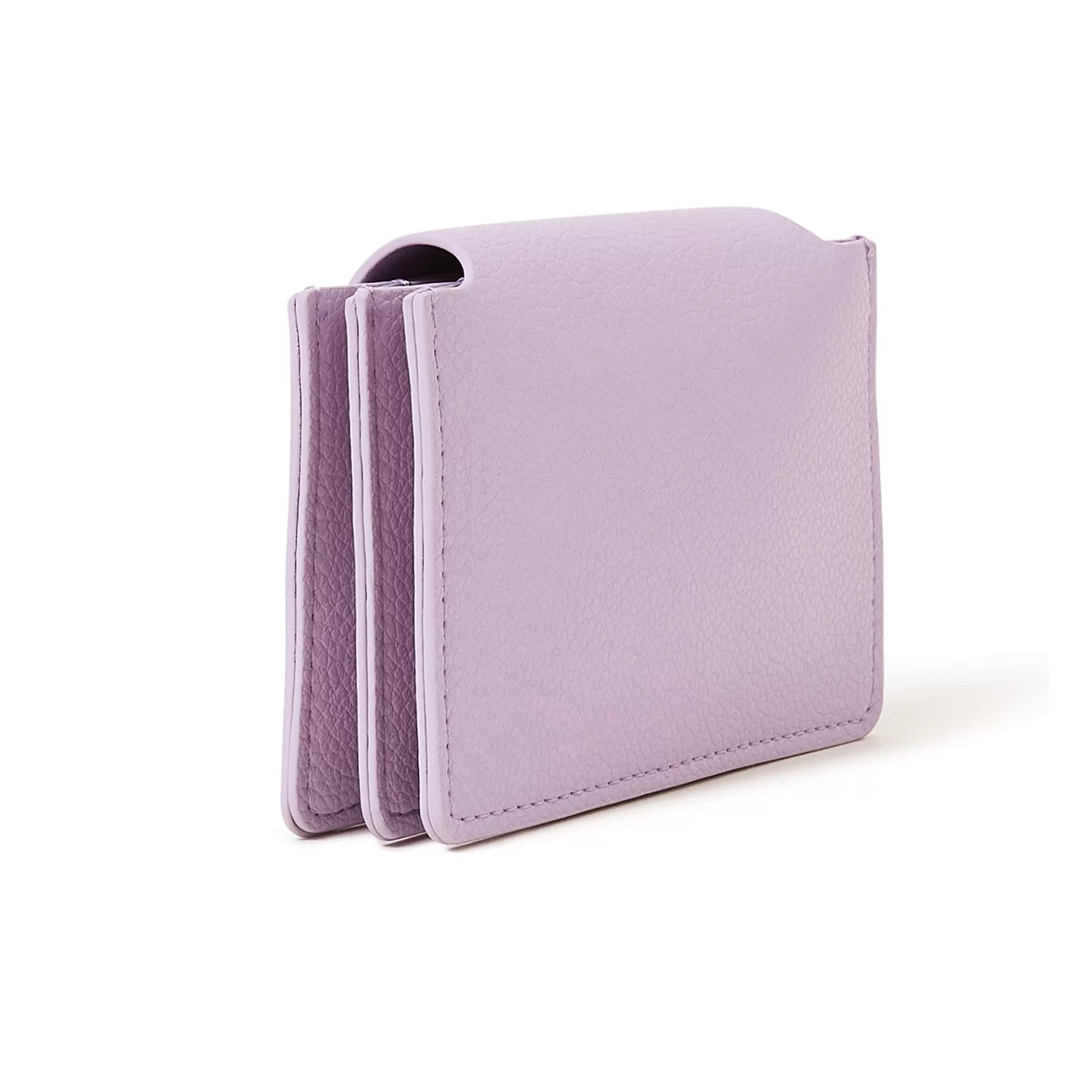 Accessorize London Women's Faux Leather Purple Triple Cardholder