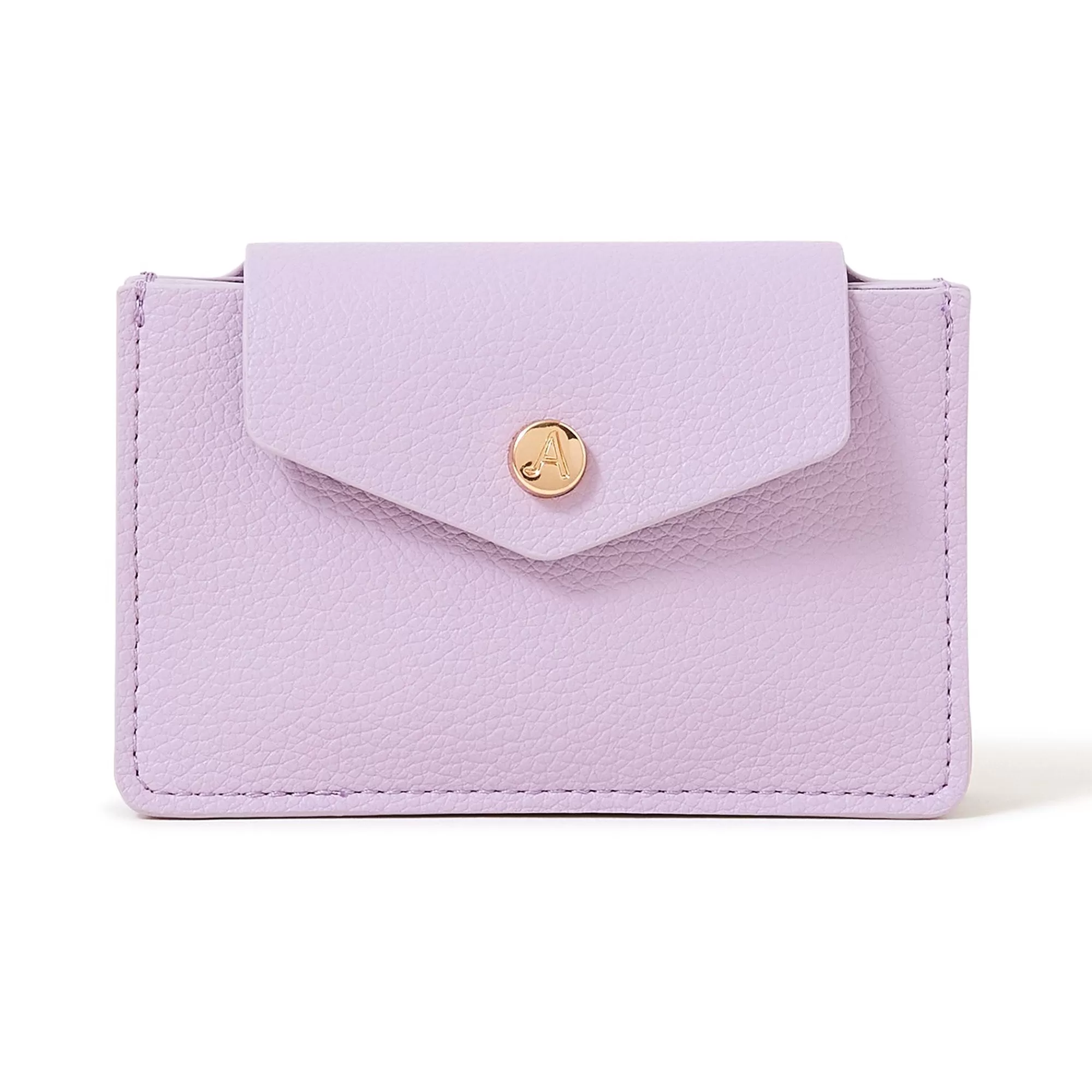 Accessorize London Women's Faux Leather Purple Triple Cardholder