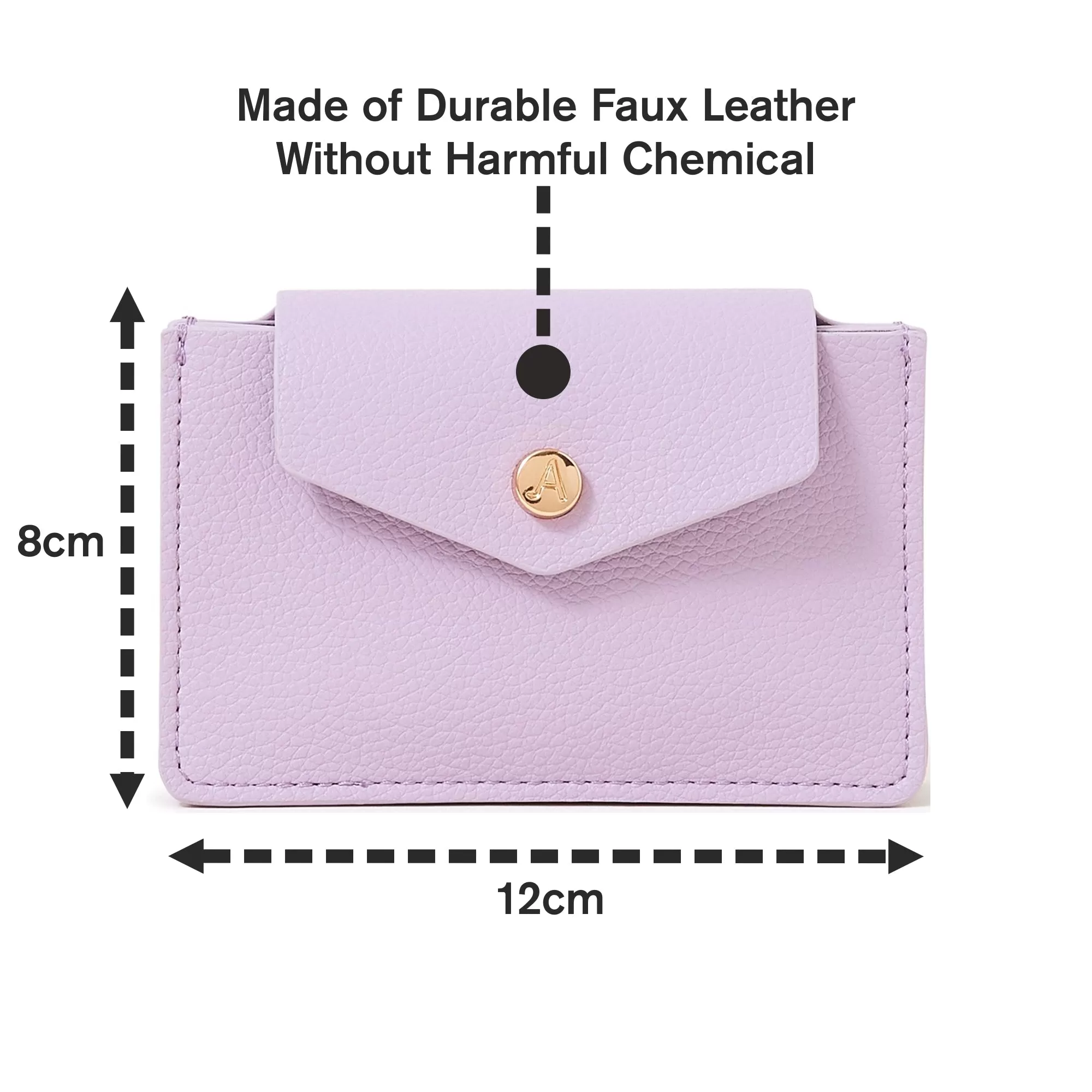 Accessorize London Women's Faux Leather Purple Triple Cardholder