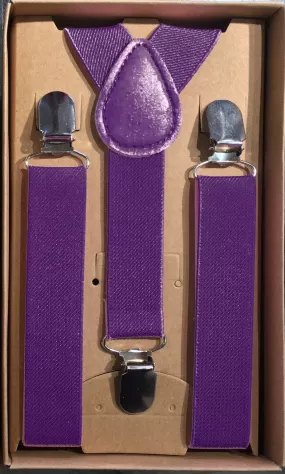 Boys Suspenders - Purple