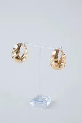 Christina Rippled Metal Hoop Earring