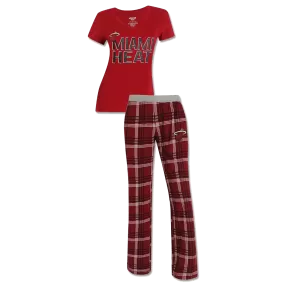 Concepts Sports Miami HEAT Ladies Tiebreaker Sleep Set