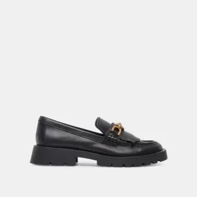 ERNA FLATS BLACK LEATHER