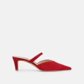 KANIKA MID HEELS CRIMSON SUEDE