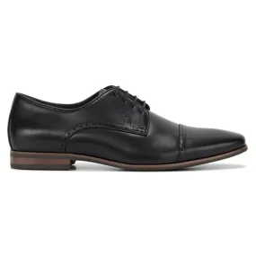 Mens Julius Marlow Lotus Formal Dress Work Black Leather Lace Up Shoes