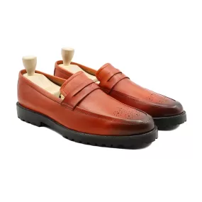 Oyamel - Men's Orange Tan Calf Leather Loafer