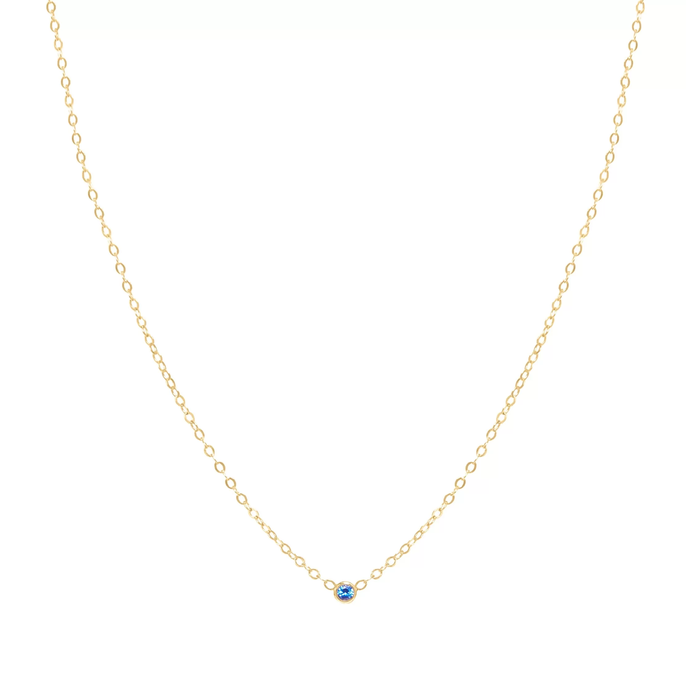 September Birthstone Bezel Necklace