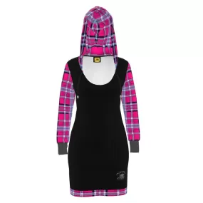 TRP Twisted Patterns 06: Digital Plaid 01-04A Designer Hoodie Dress