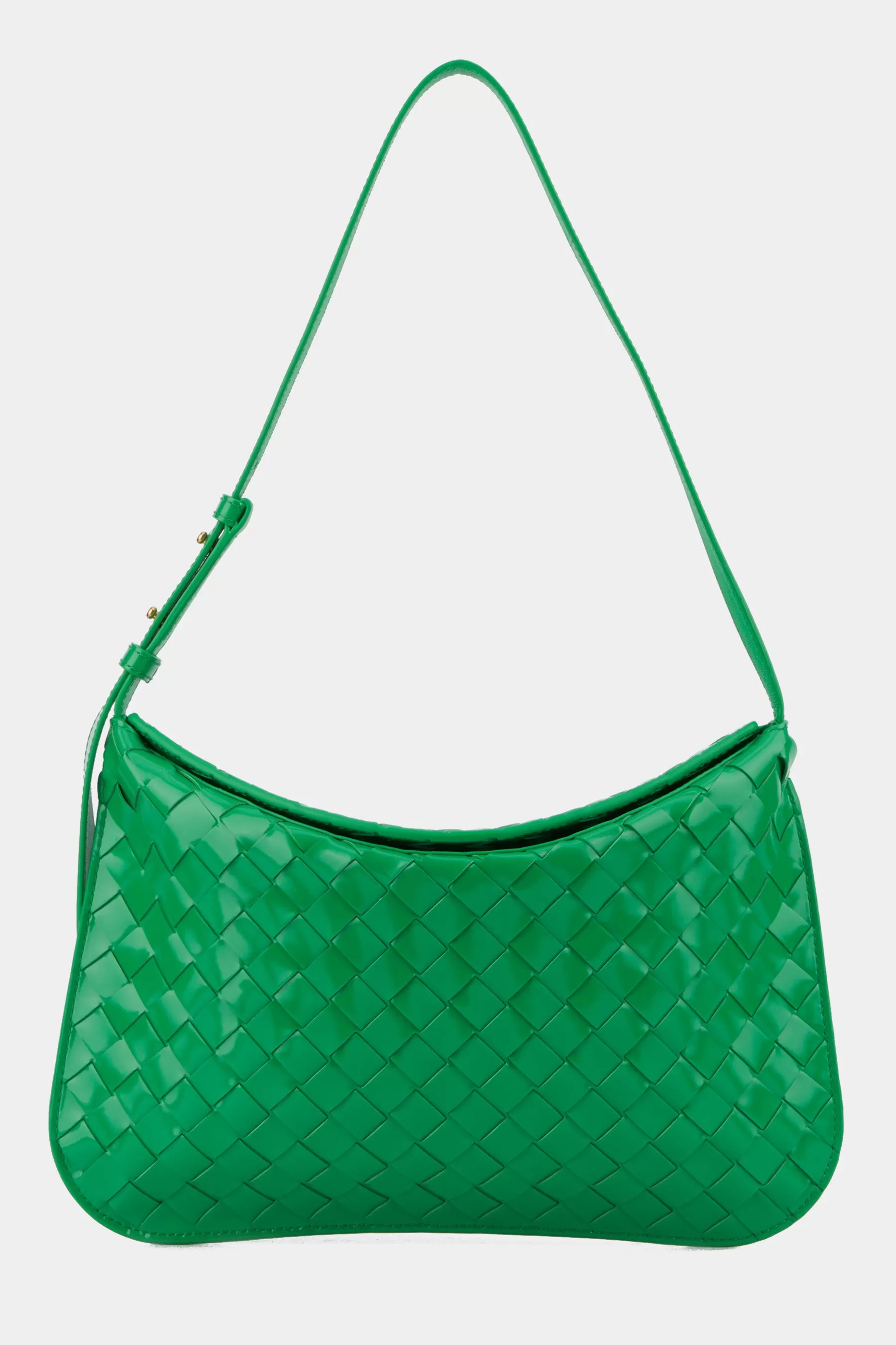 Woven Flap Shoulder Bag