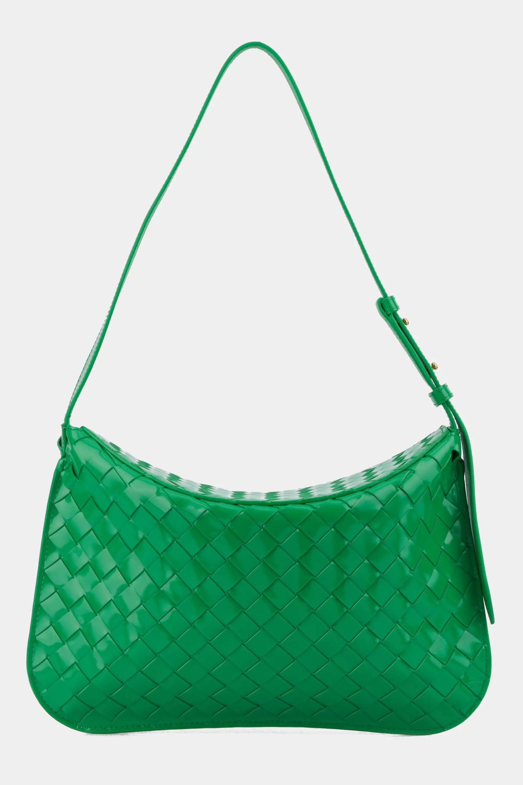 Woven Flap Shoulder Bag